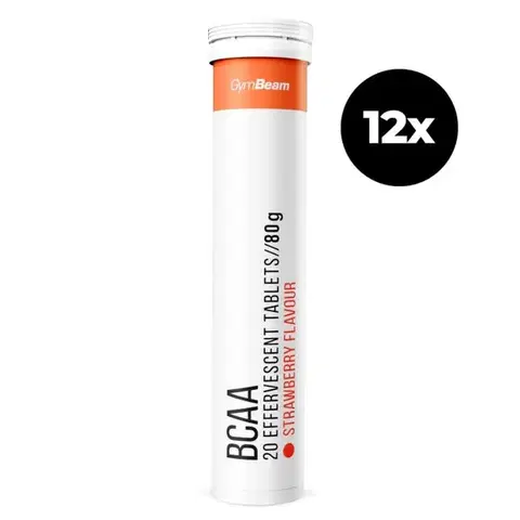 GymBeam Šumivé BCAA 12 x 20 tab jahoda