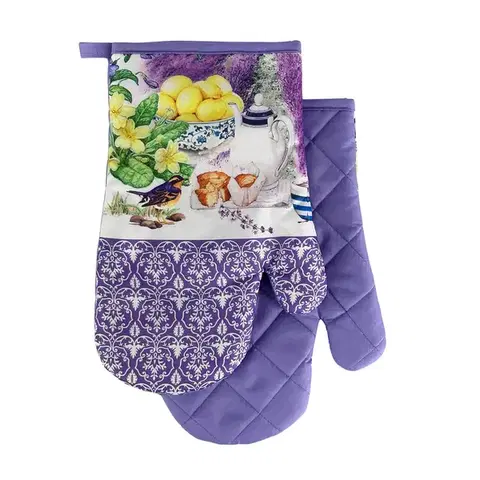 MAKRO - Chňapka s magnetom LavenderII 2ks, fialová vtáčik