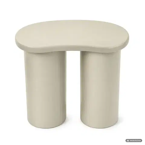 Konferenčný stolík Cube 41 cm krémový