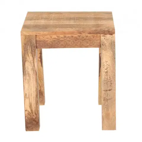 Odkladací stolík Manu 40x45x40 indický masív mango