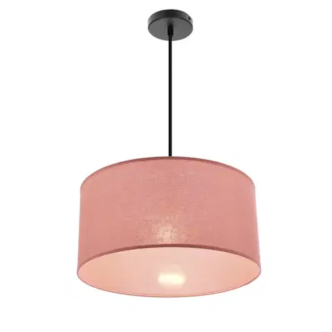 Závesná lampa SHANTI čierna 1x40 E27 tienidlo vres
