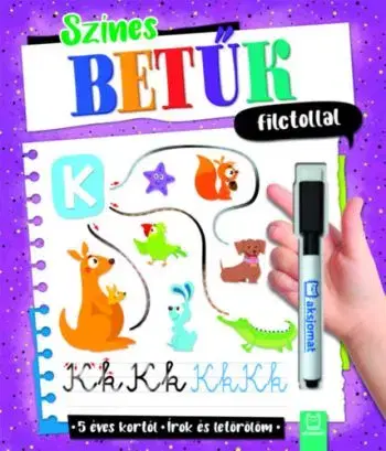 Színes betűk filctollal - Írok és letörlöm - 5 éves kortól - Agata Kaczynska
