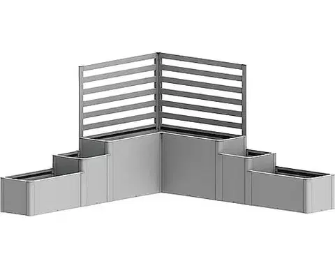 Biohort Vyvýšený záhon BIOHORT Davinci 1 - 299 x 299 x 168 cm (strieborná metalíza)