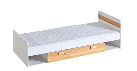 Dolmar Detská posteľ CORNETO L13 | 80 x 195 cm Farba: Biely briliant / dub nash