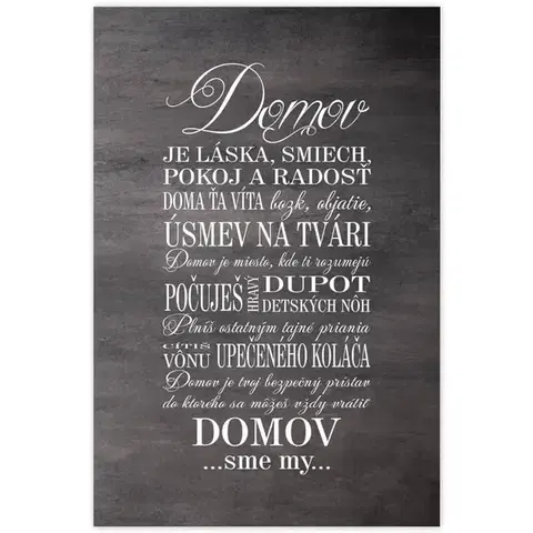 Obraz v ráme - Domov sme MY, v šedej