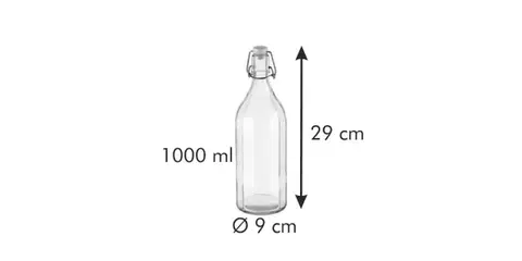 Tescoma fľaša s klipsou hranatá DELLA CASA 1000 ml