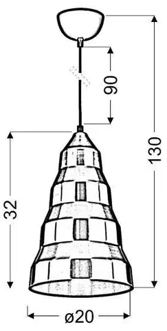 Stropná závesná lampa Vesuvio E27 sivá