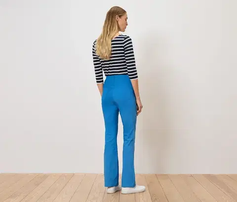 Bengalínové nohavice Bootcut, modré
