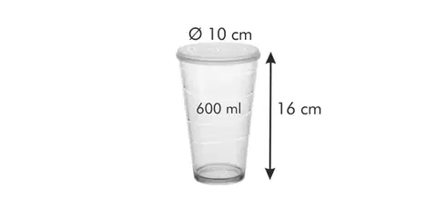 Tescoma pohár s viečkom myDRINK 600 ml oranžová
