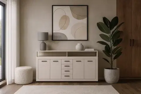 Komoda Luna 190 cm kašmírová