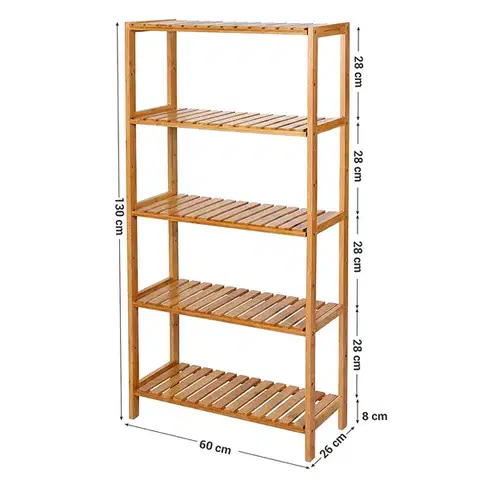 Praktický regál SKU Curtis hnedý