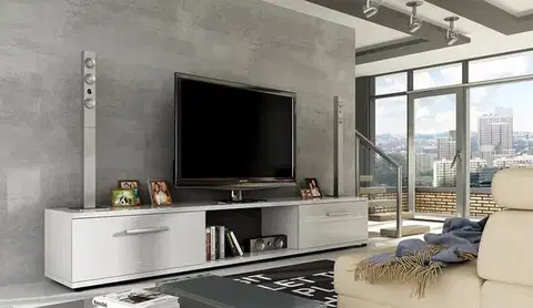 MALTEZ TV stolík biely lesk