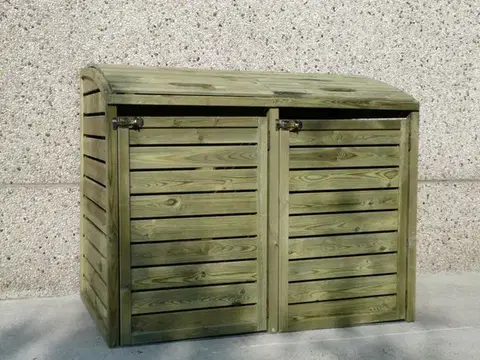 Drevený box na popolnice Dekorhome