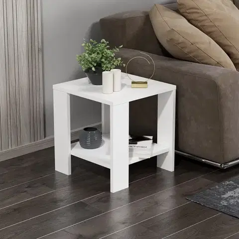 Príručný stolík / Odkladací stolík Midi Yan - White
