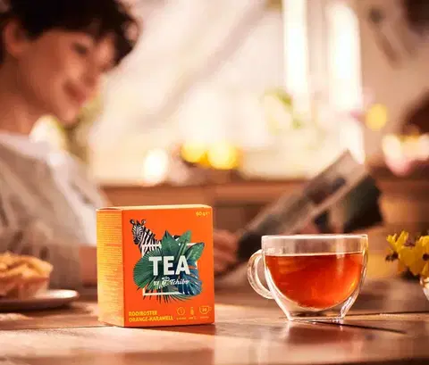 TEA by Tchibo čaj Rooibos s príchuťou pomaranča a karamelu - 8 x 20