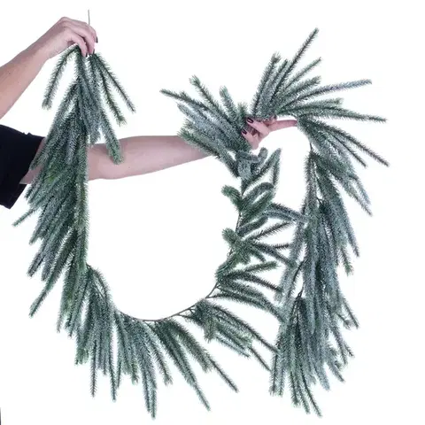 Dekoria Garland Pine Tree 200x10x10cm frosted, 10 x 10 x 200 cm 