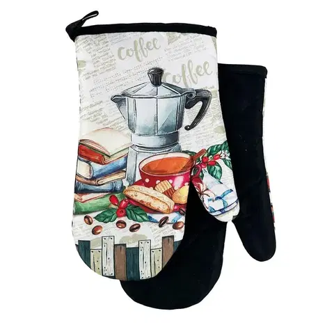 MAKRO - Chňapka s magnetom Coffee II 2ks, čierna kávovar