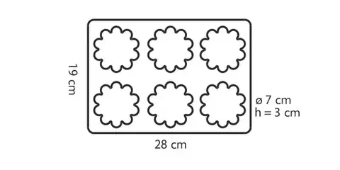 Tescoma forma - 6 kvetov DELÍCIA SILICONE hnedá