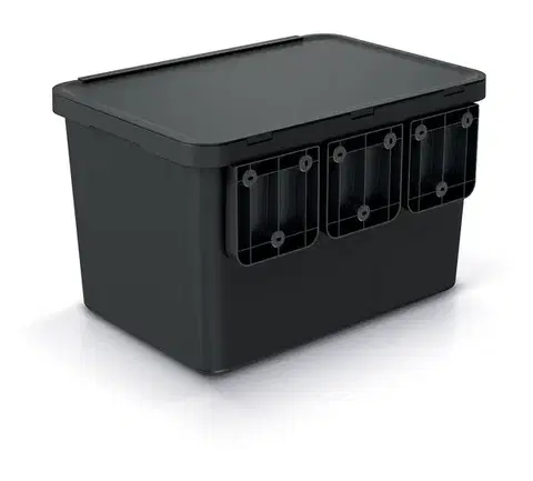 Odpadkový kôš SYSTEMO 4x10 L čierny