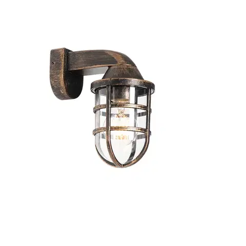 Vintage vonkajšia nástenná lampa starožitné zlato IP54 - Joeri