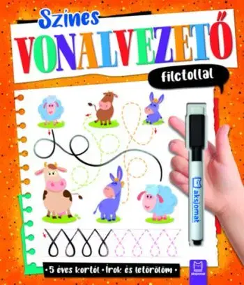 Színes vonalvezető filctollal - Írok és letörlöm - 5 éves kortól - Agata Kaczynska