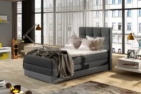 Luxusná posteľ BONAMI čierna ľavá
