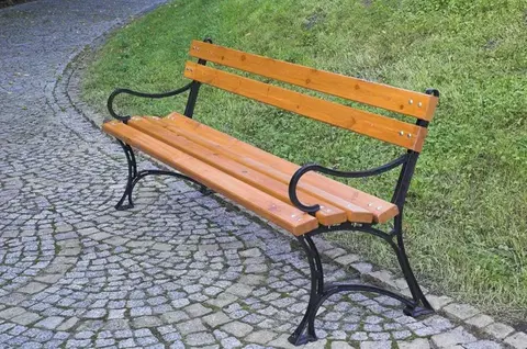 Parková lavica s opierkami - FSC ROJAPLAST