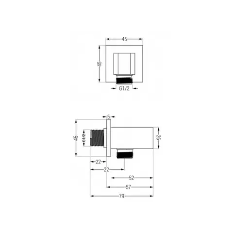 Univerzálny sprchový set podomietkový MEXEN CUBE DR02 30 cm čierny