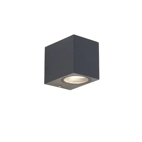 Moderná nástenná lampa tmavosivá IP44 - Baleno