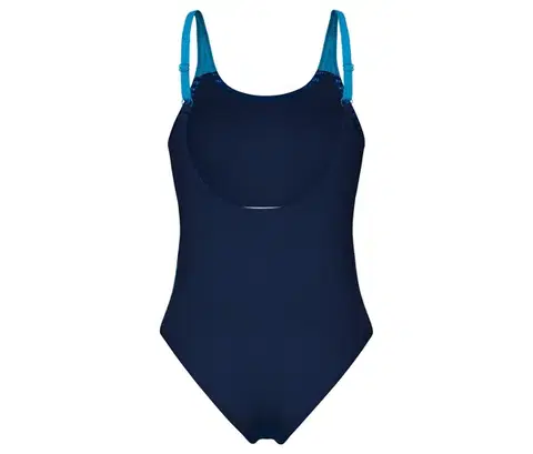 Dámske plavky arena Feel Side Placement U Back Bustier, navy-multi-turquoise
