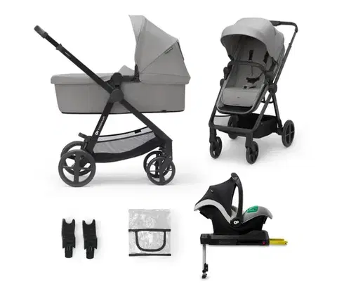 KINDERKRAFT NEWLY Classic 4v1 šedý + autosedačka MINK PRO KSNEWL00GRY400I