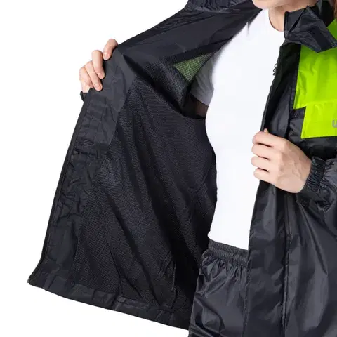 Moto pláštenka W-TEC Igava Farba čierna-fluo zelená, Veľkosť M
