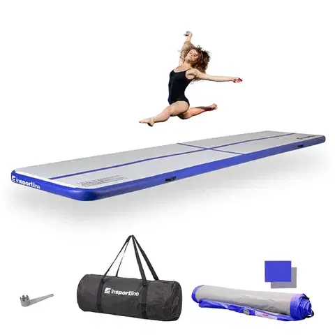 Airtrack inSPORTline Airstunt 500x100x10 cm bielo-modrý