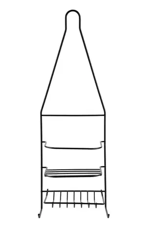 Kúpeľňová polička CARL BLACK 15x46 cm čierna