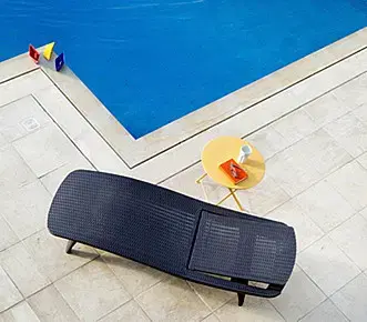 DEOKORK Záhradné ratanové lehátko WAVE PLUS (antracit)