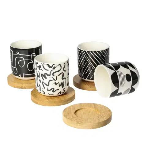 Dekoria Súprava šálok Contraria 100ml bamboo, 6 x 6 x 7 cm