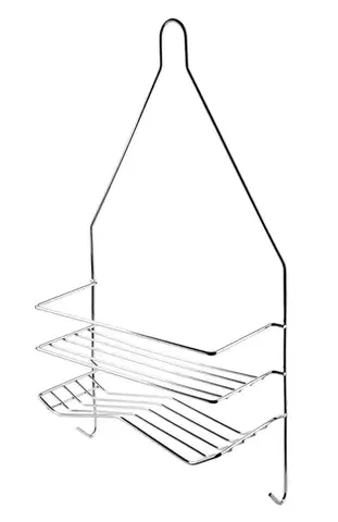 Kúpeľňová polička CARL SILVER 25x45,5 cm strieborná