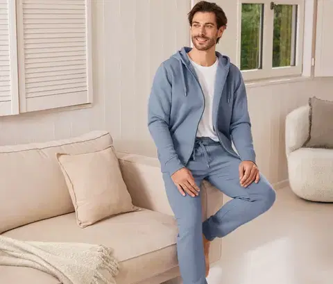 Mikina s kapucňou, modrá