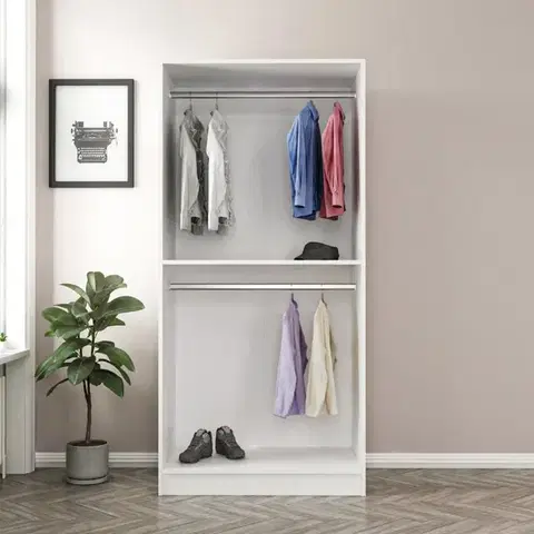Šatníková skriňa Kale Chain White - 190