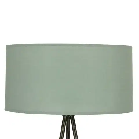 Stojaca lampa SHANTI čierna 1x40W E27 mätové tienidlo