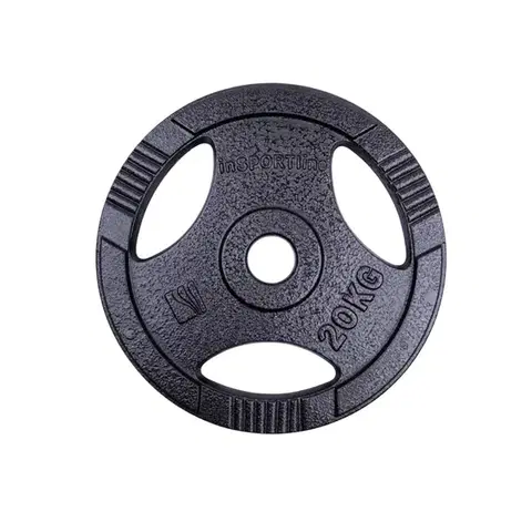 Liatinový olympijský kotúč inSPORTline Hamerton Black 20 kg 50 mm