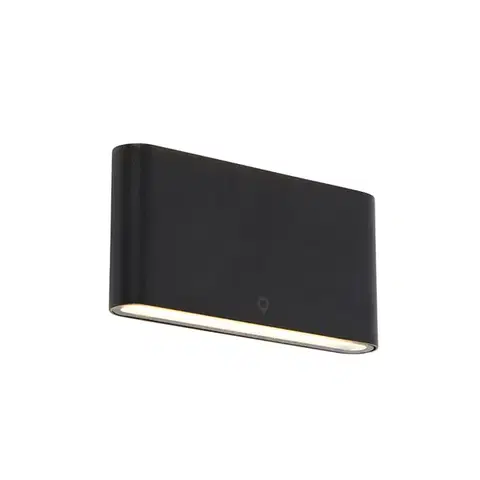 Moderná vonkajšia nástenná lampa čierna 17,5 cm vrátane LED IP65 - Batt