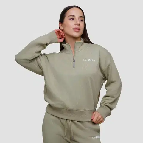 GymBeam Dámska mikina 1/2 Zip Agile Sage  XLXL
