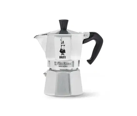 Kávovar na moka kávu Bialetti Moka Express, 130 ml, strieborný