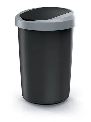 Odpadkový kôš COMPACTO 40 L čierny/svetlosivý
