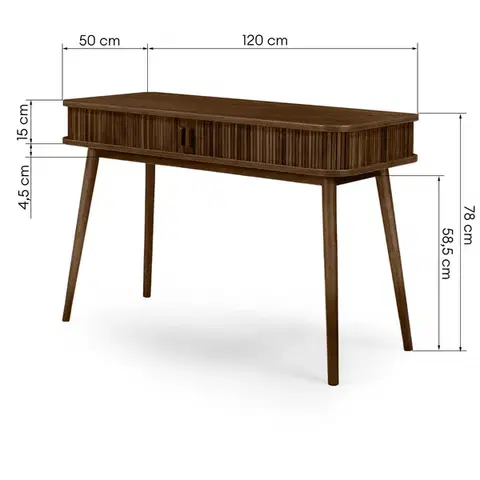 Písací stôl Clemente 120 cm orech