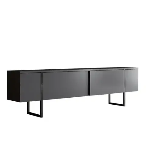 TV stolík Luxe - Anthracite, Black