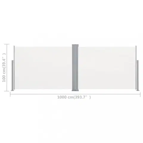 Zaťahovacia bočná markíza 100x1000 cm Dekorhome