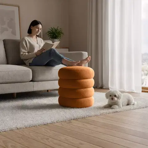 Taburet Snuggo II oranžový