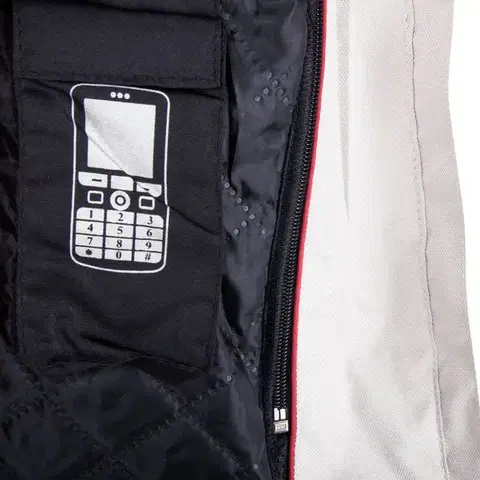 Dámska letná moto bunda W-TEC Lucina Farba šedá-krémovo biela, Veľkosť XS